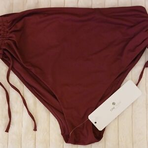 CRZ YOGA Women's Swim Bottoms Burgundy